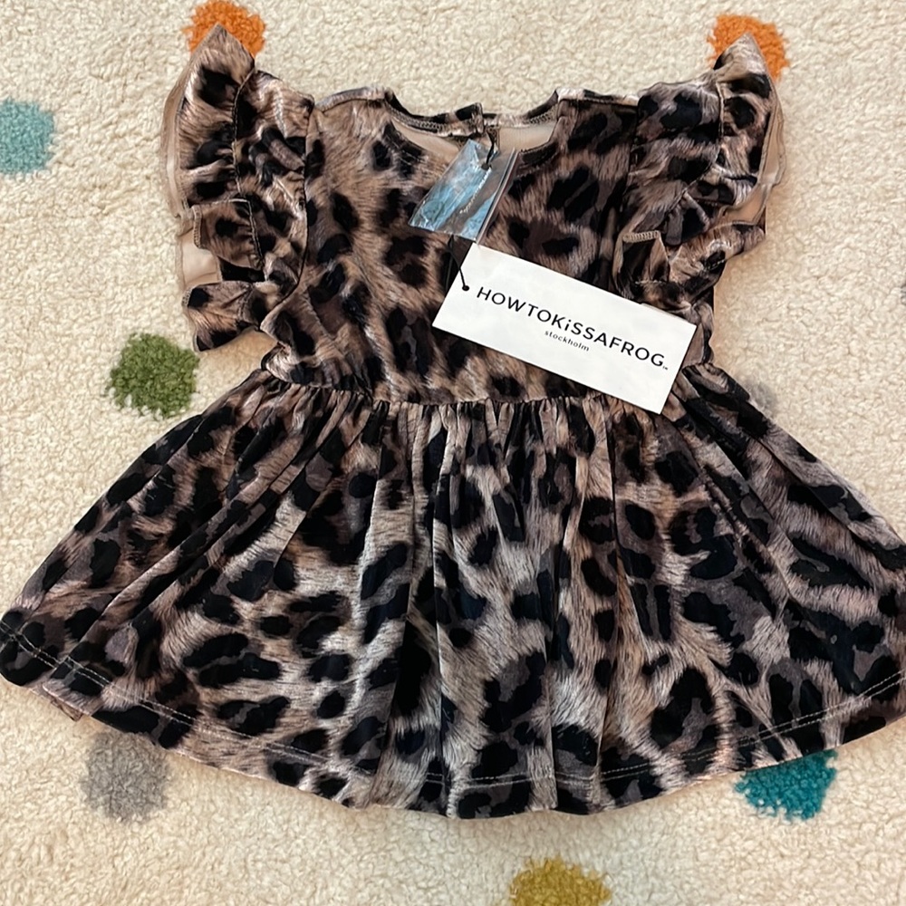 How to kiss a frog 6m leopard velvet dress